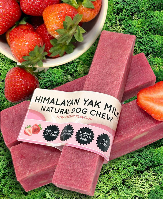 Strawberry Yak Dog Chew Delight
